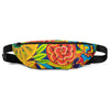 fanny pack with an allover multicolored geometric psychedelic print.