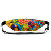 fanny pack with an allover multicolored geometric psychedelic print.