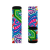 crew socks with psychedelic abstract art 