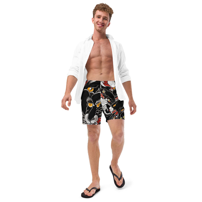 Black Panther Party Recycled Swim Trunks