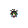 circular full color sticker featuring the bardo kid logo of a young boy with a psychedelic background