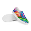 slip on canvas shoes with multicolored psychedelic art