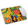 mouse pad featuring vibrant psychedelic, multicolored artwork
